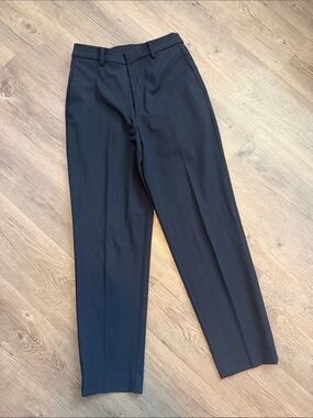 Uniqlo Women’s Navy Tailored Straight Leg Trousers